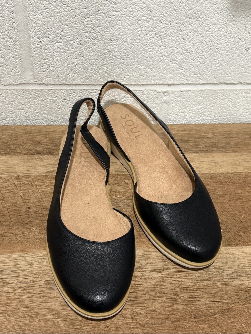 SOUL Naturalizer Women's Idea Slingback Flat - Black size 9.5